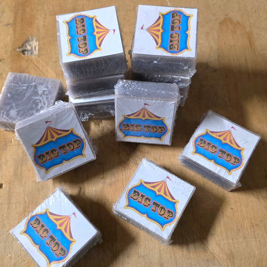 Big Top - Wax - Large Squares (OFF COLOR / BLUE)