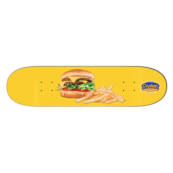 Baked Skateboard Deck – Civilian Fast Food Series
