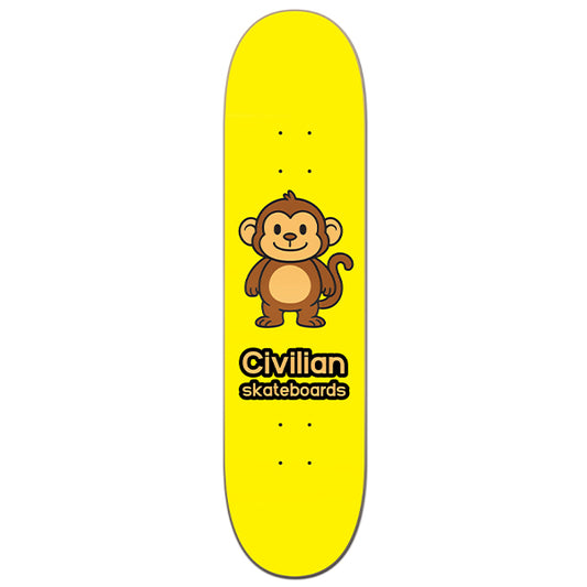 Monkey Skateboard Deck – Civilian Wildlife Series