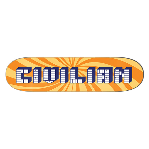 Swirls Orange Skateboard Deck – Civilian Candy Series