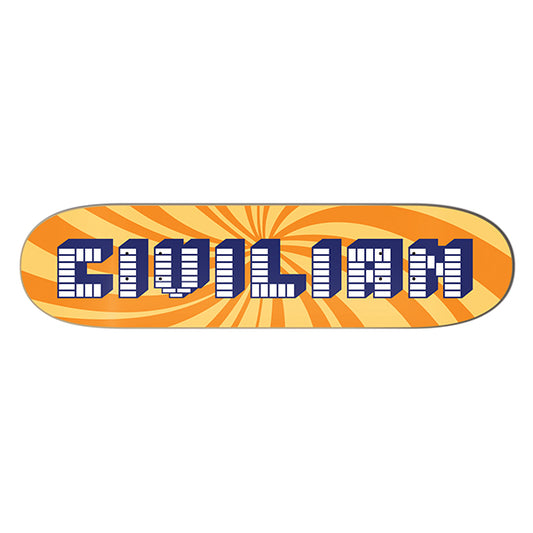 Swirls Orange Skateboard Deck – Civilian Candy Series