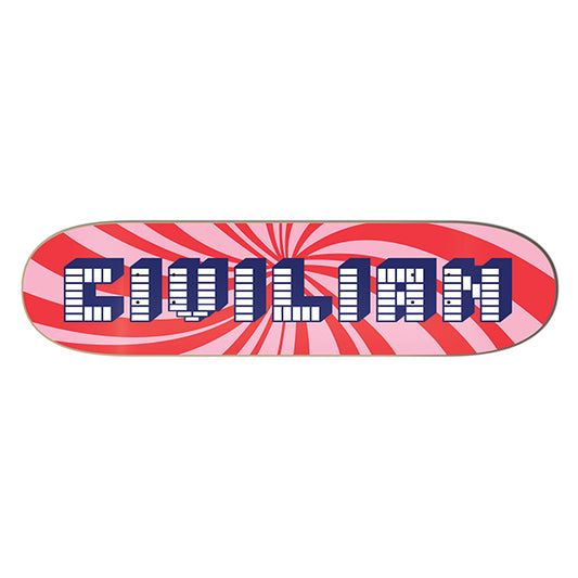 Swirls Red Skateboard Deck – Civilian Candy Series