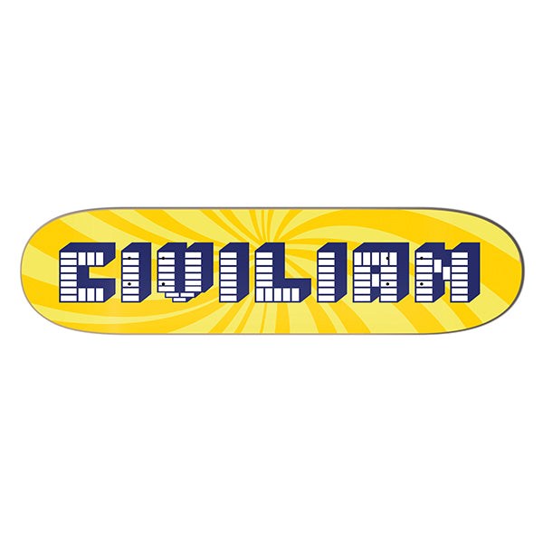 Swirls Yellow Skateboard Deck – Civilian Candy Series