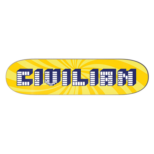 Swirls Yellow Skateboard Deck – Civilian Candy Series